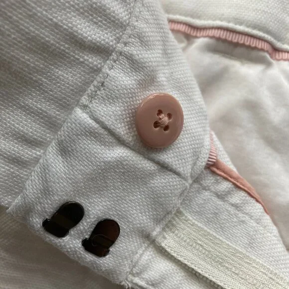 Boden | Carrie | High-Rise Belted Paperbag Ankle-Length Pants | Size 4R | Cream - Picture 7 of 10